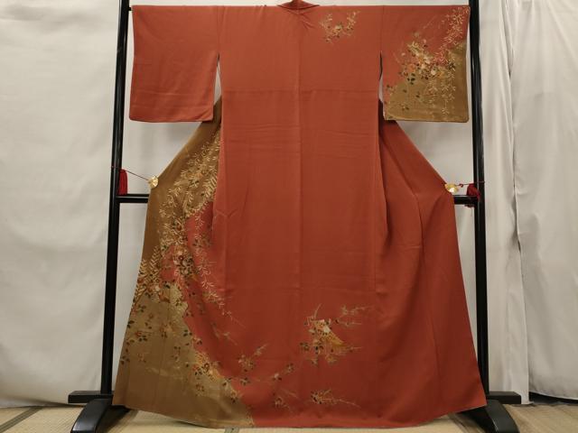 平和屋着物■訪問着　短冊花文　金彩　正絹　逸品　AABI8287st