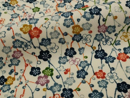 平和屋着物■上質な小紋　型染め　枝梅文　正絹　逸品　AABI8290st