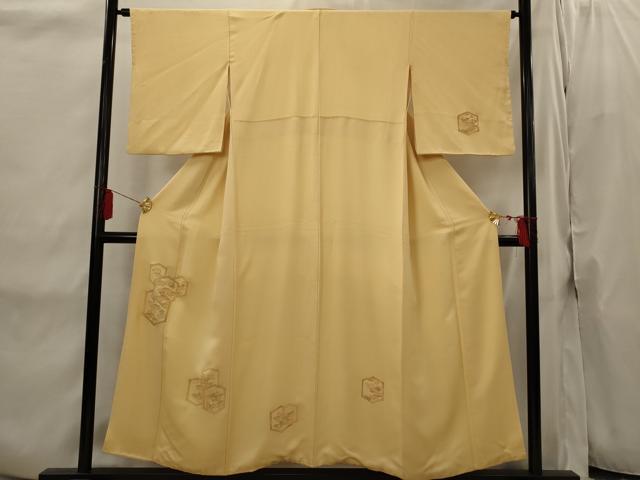 平和屋着物■訪問着　亀甲花蝶文　正絹　逸品　AABI8294st