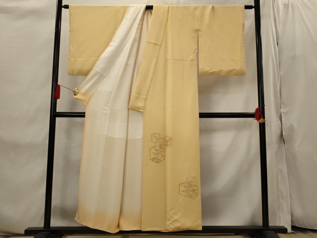 平和屋着物■訪問着　亀甲花蝶文　正絹　逸品　AABI8294st