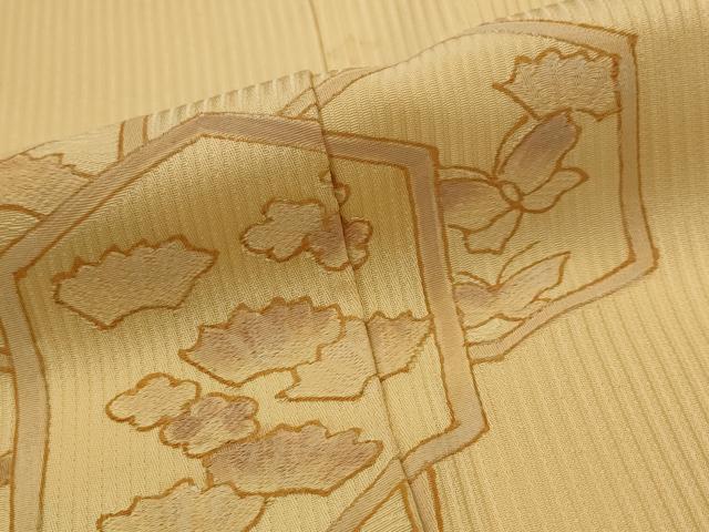 平和屋着物■訪問着　亀甲花蝶文　正絹　逸品　AABI8294st