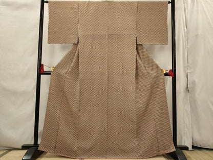平和屋着物■上質な小紋　亀甲尽くし　正絹　逸品　未使用　AABI8295st