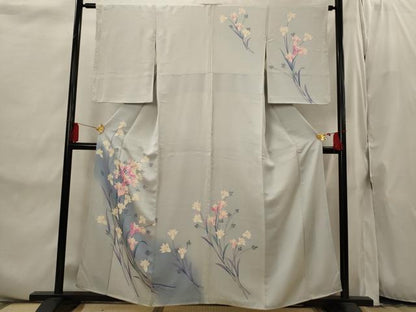 平和屋着物■訪問着　手描き　草花文　暈し染め　正絹　逸品　AABI8303st