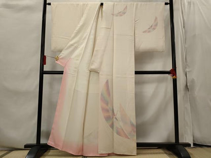 平和屋着物■訪問着　作家物　刺繍　飛鶴文　正絹　逸品　AABI8304st