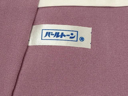 平和屋着物■上質な色無地　草花地紋　京紫色　正絹　逸品　AABI8310st
