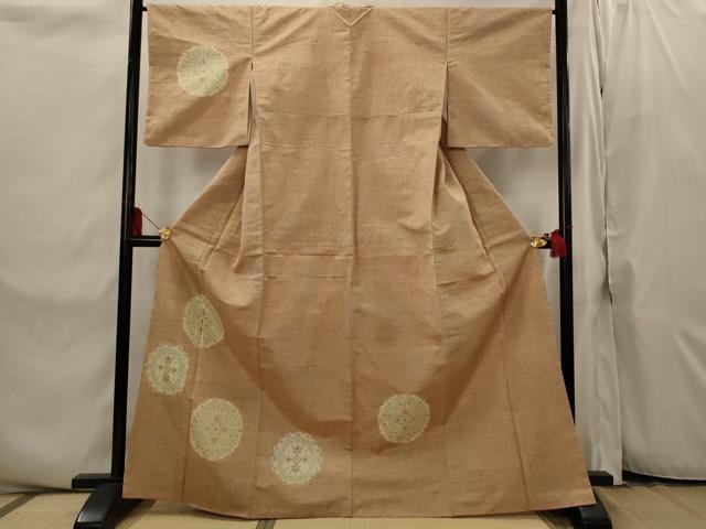 平和屋着物■訪問着　紬地　正倉院花文　正絹　逸品　AABI8312st