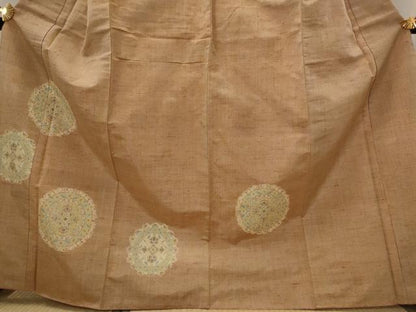 平和屋着物■訪問着　紬地　正倉院花文　正絹　逸品　AABI8312st