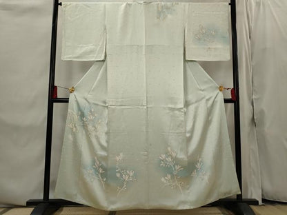 平和屋着物■訪問着　枝花文　暈し染め　金彩　正絹　逸品　AABI8314st