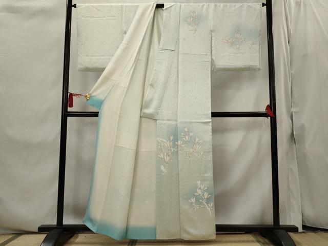 平和屋着物■訪問着　枝花文　暈し染め　金彩　正絹　逸品　AABI8314st