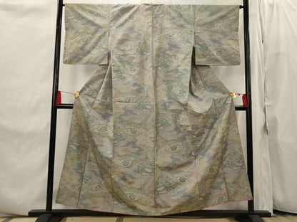 平和屋着物■本場大島紬　7マルキ　流水文　正絹　逸品　AABI8316st