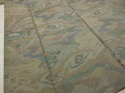 平和屋着物■本場大島紬　7マルキ　流水文　正絹　逸品　AABI8316st