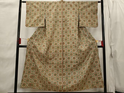 平和屋着物■本場染大島紬　花尽くし　正絹　逸品　AABI8317st
