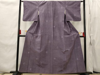 平和屋着物■上質な紬　琉球絣文様　正絹　逸品　AABI8319st