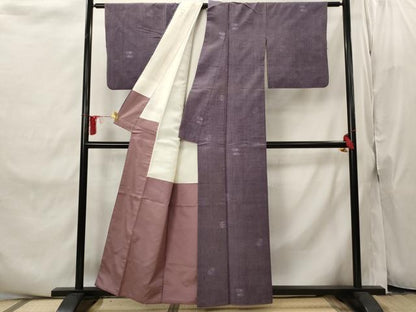 平和屋着物■上質な紬　琉球絣文様　正絹　逸品　AABI8319st
