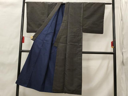 平和屋着物■男性　紬　縞　正絹　逸品　AABI8323st
