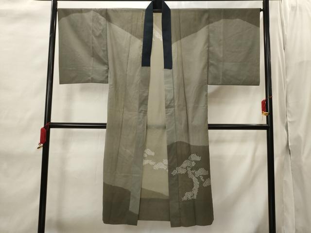 平和屋着物■男性　長襦袢　無双仕立て　枝松文　正絹　逸品　AABI8324st