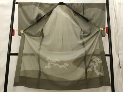 平和屋着物■男性　長襦袢　無双仕立て　枝松文　正絹　逸品　AABI8324st