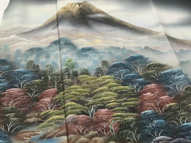 平和屋着物■豪華黒留袖　作家物　枝松文　暈し染め　金彩　正絹　逸品　AABI8325st