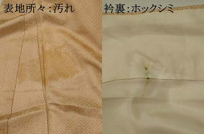 平和屋着物■訪問着　駒刺繍　松皮菱花文　金銀糸　正絹　逸品　AABI8327st