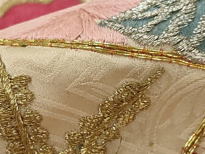 平和屋着物■訪問着　駒刺繍　松皮菱花文　金銀糸　正絹　逸品　AABI8327st