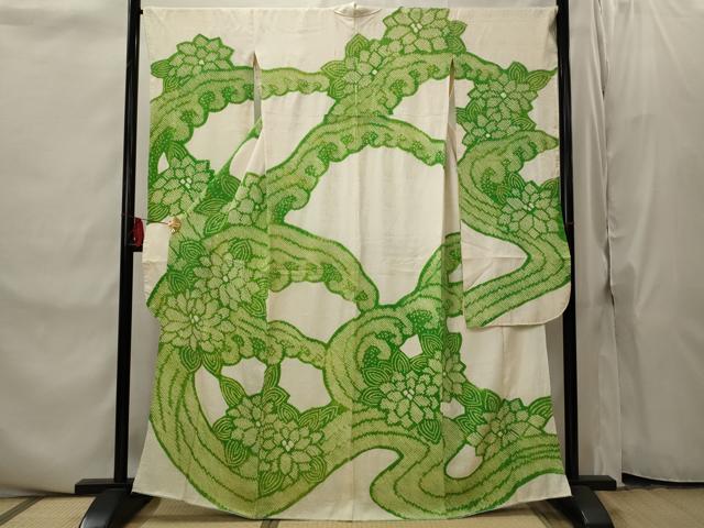 平和屋着物■豪華振袖　絞り　立波花文　正絹　逸品　AABI8328st