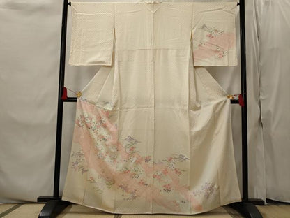 平和屋着物■訪問着　絞り　草花文　金彩　正絹　逸品　AABI8331st