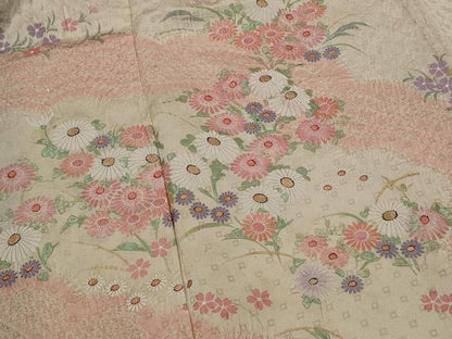 平和屋着物■訪問着　絞り　草花文　金彩　正絹　逸品　AABI8331st