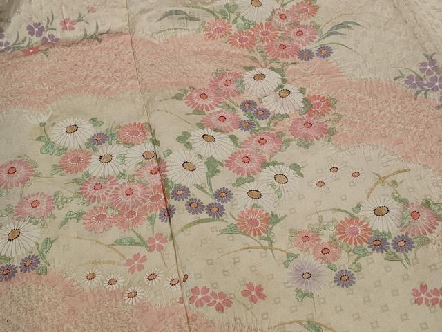 平和屋着物■訪問着　絞り　草花文　金彩　正絹　逸品　AABI8331st