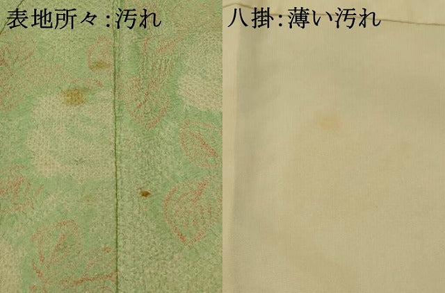 平和屋着物■上質な小紋　絞り　草花文　正絹　逸品　AABI8334st