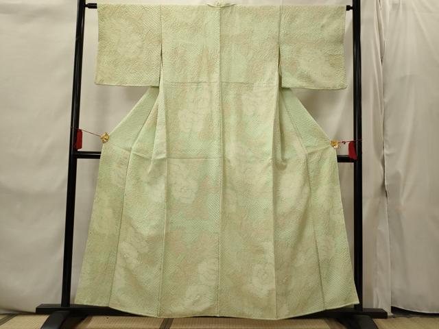 平和屋着物■上質な小紋　絞り　草花文　正絹　逸品　AABI8334st