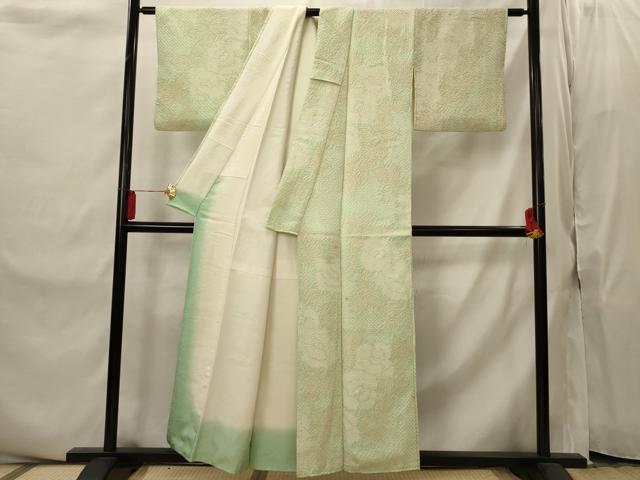 平和屋着物■上質な小紋　絞り　草花文　正絹　逸品　AABI8334st