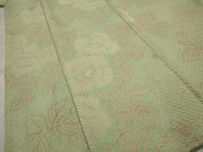 平和屋着物■上質な小紋　絞り　草花文　正絹　逸品　AABI8334st
