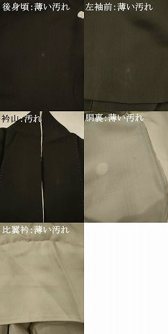 平和屋着物■豪華黒留袖　駒刺繍　花鳥文　金銀糸　金彩　正絹　逸品　AABI8338st
