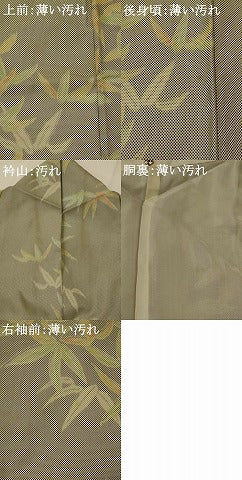平和屋着物■上質な紬　笹の葉文　正絹　逸品　AABI8340st