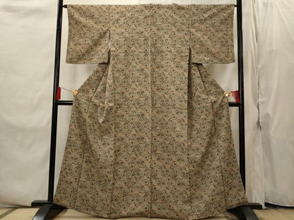 平和屋着物■お召　鳳凰花文　正絹　逸品　AABI8347st