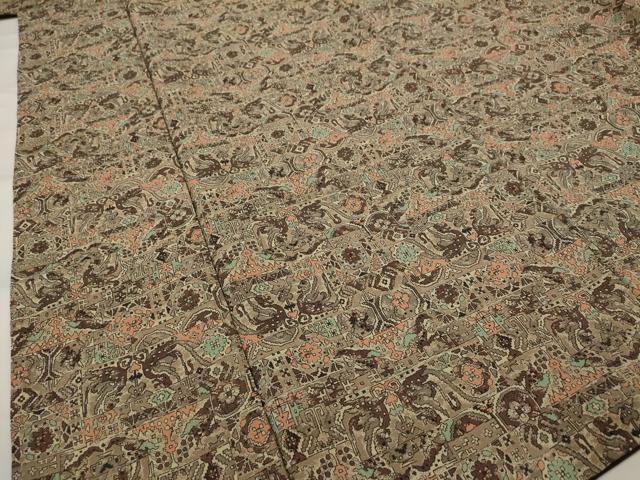 平和屋着物■お召　鳳凰花文　正絹　逸品　AABI8347st