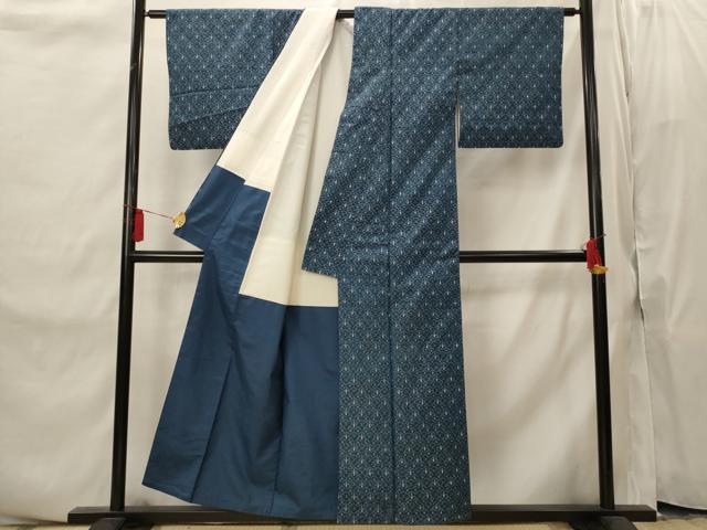 平和屋着物■上質な紬　亀甲柄　正絹　逸品　AABI8348st
