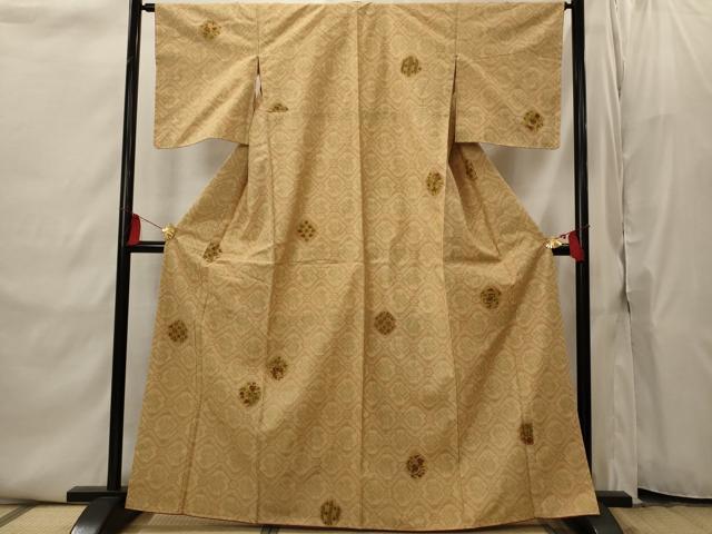 平和屋着物■上質な紬　松皮菱花文　正絹　逸品　未使用　AABI8353st