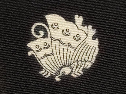平和屋着物■豪華黒留袖　扇面飛鶴松文　金彩　正絹　逸品　AABI8360st
