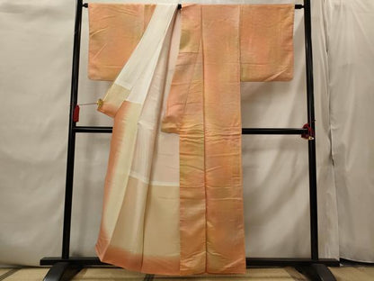 平和屋着物■上質な小紋　流水地紋　暈し染め　正絹　逸品　AABI8364st