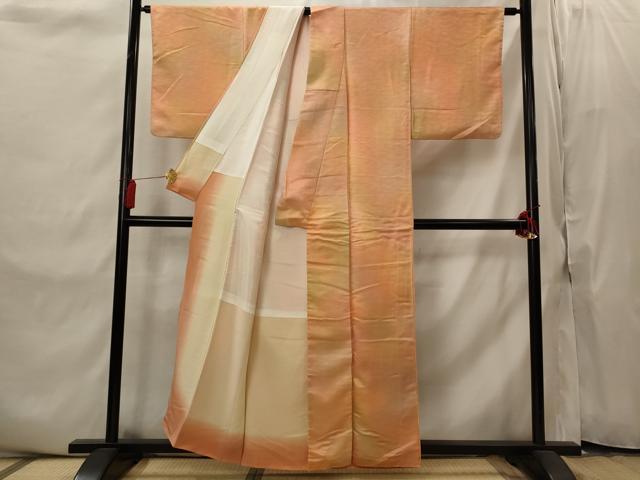 平和屋着物■上質な小紋　流水地紋　暈し染め　正絹　逸品　AABI8364st