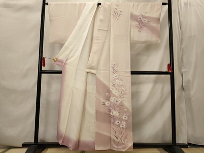 平和屋着物■訪問着　草花文　暈し染め　正絹　逸品　AABI8367st