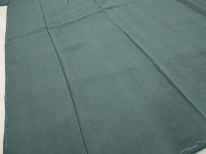 平和屋着物■上質な色無地　七宝地紋　御召茶色　正絹　逸品　AABI8368st