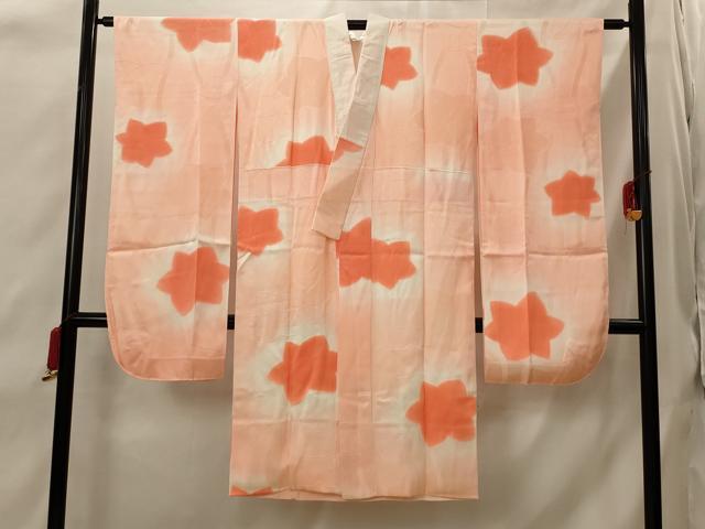 平和屋着物■振袖用長襦袢　袷　楓　暈し染め　正絹　逸品　AABI8375st
