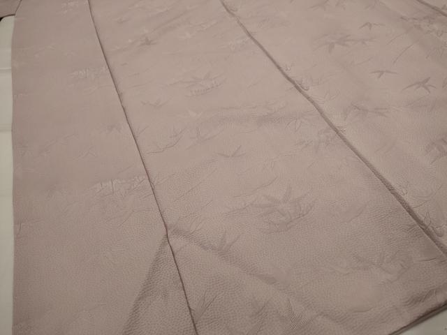 平和屋着物■上質な色無地　笹の葉地紋　撫子色　正絹　逸品　AABI8376st
