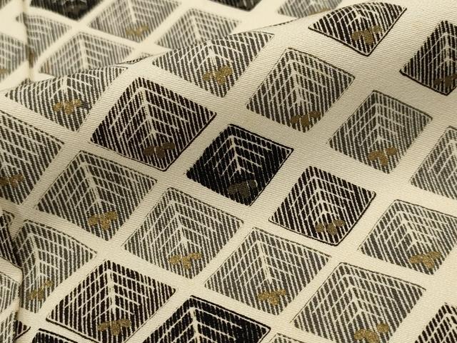 平和屋着物■上質な小紋　菱松文様　金彩　正絹　逸品　AABI8378st