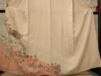 平和屋着物■訪問着　風景花文　暈し染め　金彩　正絹　逸品　AABI8381st