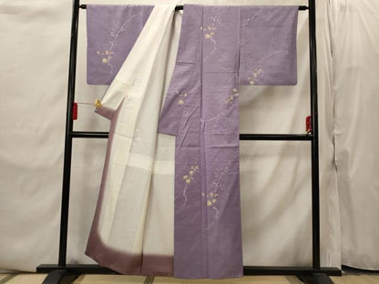 平和屋着物■上質な紬　蔦の葉文　金彩　正絹　逸品　AABI8389st