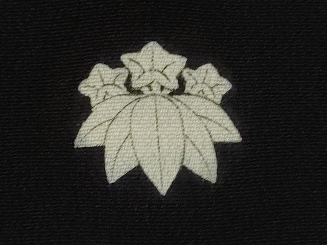 平和屋着物■豪華黒留袖　駒刺繍　花菱文　金彩　正絹　逸品　AABI8392st