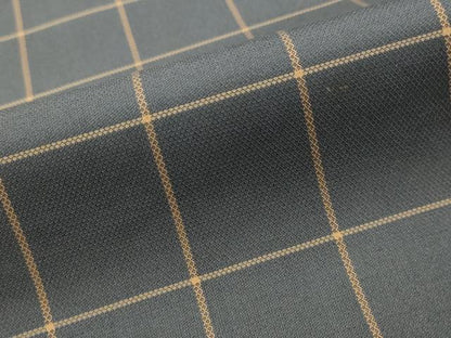 平和屋着物■上質な紬　格子　正絹　逸品　AABI8396st